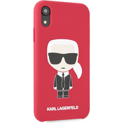 Etui Karl Lagerfeld KLHCI61SLFKRE Apple iPhone XR czerwony/red hardcase Silicone Iconic