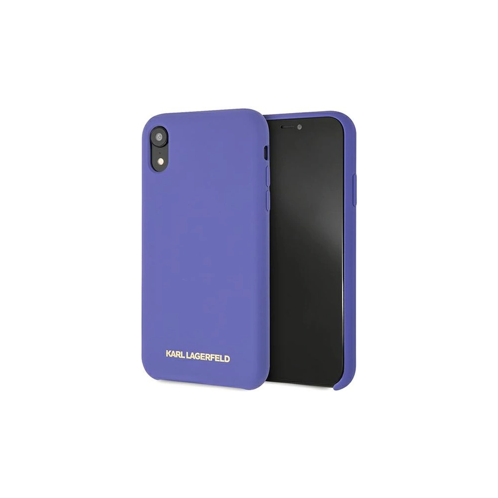 Wholesale Karl Lagerfeld KLHCI61SLVOG Apple iPhone XR hardcase violet Silicone - KLD893PRP - {ean13} - Hurt
