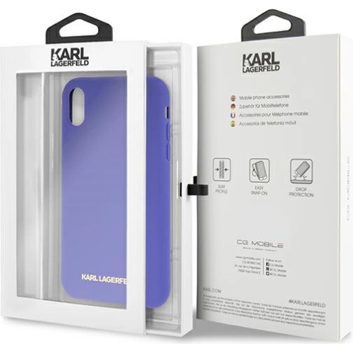 Etui Karl Lagerfeld KLHCI61SLVOG Apple iPhone XR hardcase fioletowy/violet Silicone