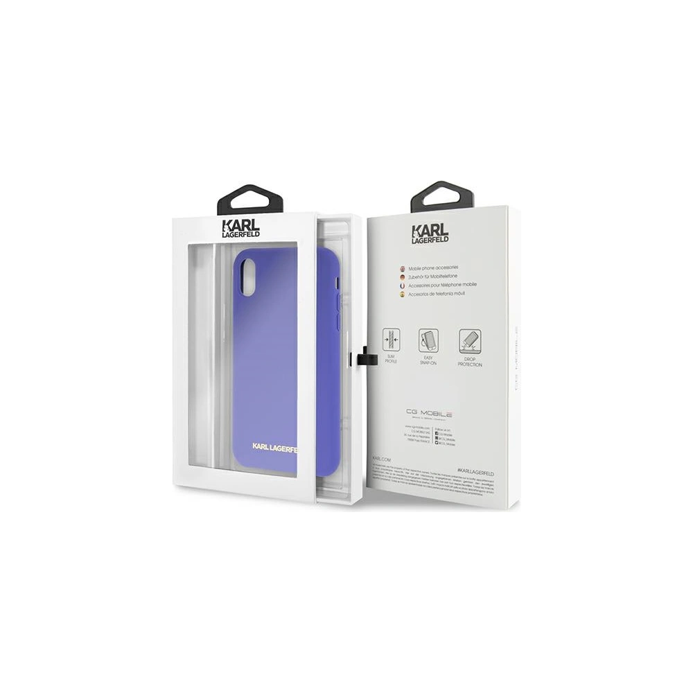Hurtownia GSM - Etui Karl Lagerfeld KLHCI61SLVOG Apple iPhone XR hardcase fioletowy/violet Silicone - KLD893PRP - {ean13} - Hurt