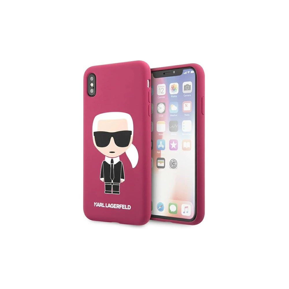 Hurtownia GSM - Etui Karl Lagerfeld KLHCI65SLFKFU Apple iPhone XS Max hardcase fuksja/fushia Silicone Ikonic - KLD894FHS - {ean13} - Hurt
