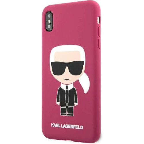 Etui Karl Lagerfeld KLHCI65SLFKFU Apple iPhone XS Max hardcase fuksja/fushia Silicone Ikonic