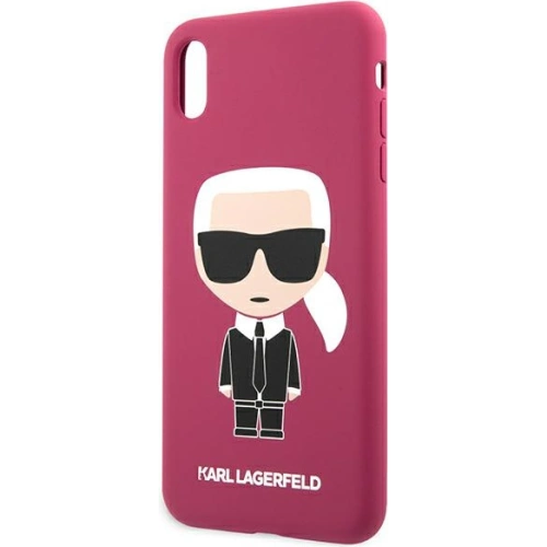 Etui Karl Lagerfeld KLHCI65SLFKFU Apple iPhone XS Max hardcase fuksja/fushia Silicone Ikonic
