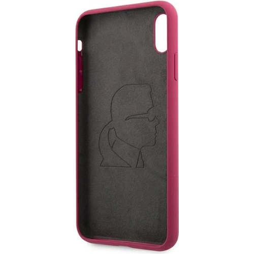 Etui Karl Lagerfeld KLHCI65SLFKFU Apple iPhone XS Max hardcase fuksja/fushia Silicone Ikonic