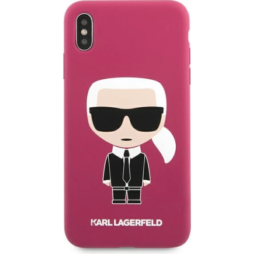 Etui Karl Lagerfeld KLHCI65SLFKFU Apple iPhone XS Max hardcase fuksja/fushia Silicone Ikonic