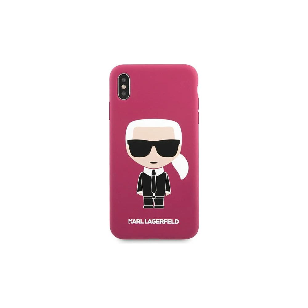 Hurtownia GSM - Etui Karl Lagerfeld KLHCI65SLFKFU Apple iPhone XS Max hardcase fuchsie/fushia silikon Ikonic - KLD894FHS - {ean13} - Hurt