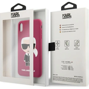Hurtownia GSM - Case Karl Lagerfeld KLHCI65SLFKFU Apple iPhone XS Max Hardcase Fuchsia Silikon Ikonic - KLD894FHS - {ean13} - Hurt