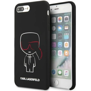 Hurtownia GSM - Case Karl Lagerfeld KLHCI8LSLKCBK Apple iPhone 8/7 Plus Hardcase schwarz/schwarz Silikon Karl Iconic - KLD895BLK - {ean13} - Hurt