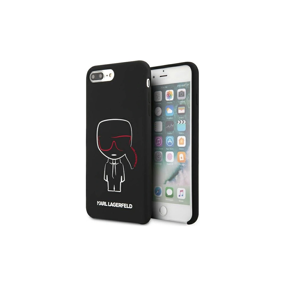 Hurtownia GSM - Etui Karl Lagerfeld KLHCI8LSLKCBK Apple iPhone 8/7 Plus hardcase černý/black silikon Karl Iconic - KLD895BLK - {ean13} - Hurt