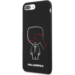Hurtownia GSM - Case Karl Lagerfeld KLHCI8LSLKCBK Apple iPhone 8/7 Plus Hardcase schwarz/schwarz Silikon Karl Iconic - KLD895BLK - {ean13} - Hurt