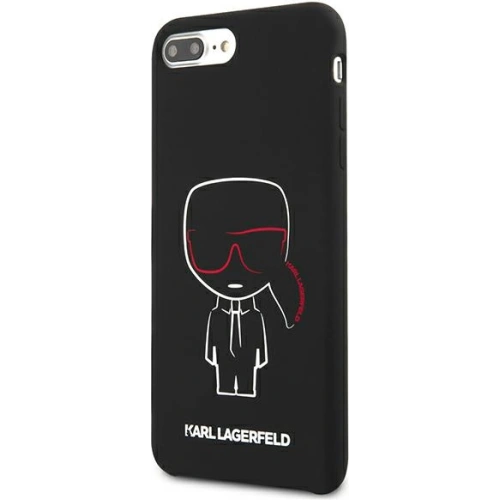 Etui Karl Lagerfeld KLHCI8LSLKCBK Apple iPhone 8/7 Plus hardcase czarny/black Silicone Karl Iconic