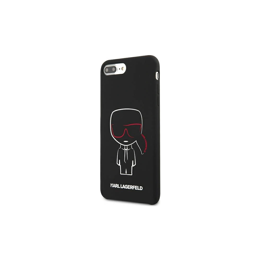 Hurtownia GSM - Etui Karl Lagerfeld KLHCI8LSLKCBK Apple iPhone 8/7 Plus hardcase černý/black silikon Karl Iconic - KLD895BLK - {ean13} - Hurt