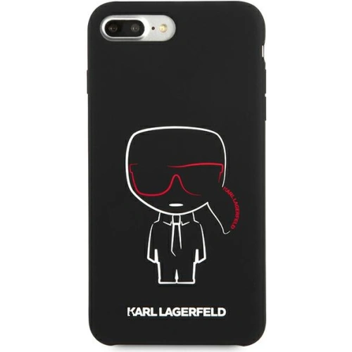Etui Karl Lagerfeld KLHCI8LSLKCBK Apple iPhone 8/7 Plus hardcase czarny/black Silicone Karl Iconic