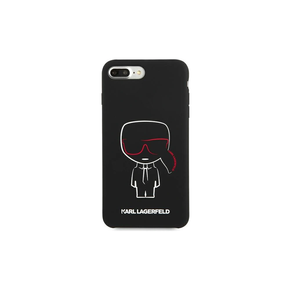 Hurtownia GSM - Etui Karl Lagerfeld KLHCI8LSLKCBK Apple iPhone 8/7 Plus hardcase černý/black silikon Karl Iconic - KLD895BLK - {ean13} - Hurt