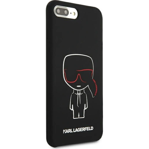 Etui Karl Lagerfeld KLHCI8LSLKCBK Apple iPhone 8/7 Plus hardcase czarny/black Silicone Karl Iconic