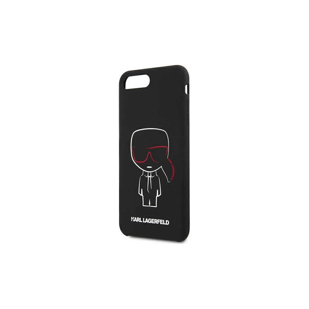 Hurtownia GSM - Etui Karl Lagerfeld KLHCI8LSLKCBK Apple iPhone 8/7 Plus hardcase černý/black silikon Karl Iconic - KLD895BLK - {ean13} - Hurt