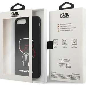 Hurtownia GSM - Etui Karl Lagerfeld KLHCI8LSLKCBK Apple iPhone 8/7 Plus hardcase czarny/black Silicone Karl Iconic - KLD895BLK - {ean13} - Hurt