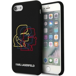 Hurtownia GSM - Case Karl Lagerfeld KLHCI8SLGKBK Apple iPhone SE 2022/SE 2020/8/7 Hardcase schwarz/black Silikon Triple Heads - KLD896BLK - {ean13} - Hurt
