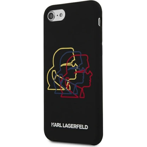 Etui Karl Lagerfeld KLHCI8SLGKBK Apple iPhone SE 2022/SE 2020/8/7 hardcase czarny/black Silicone Triple Heads