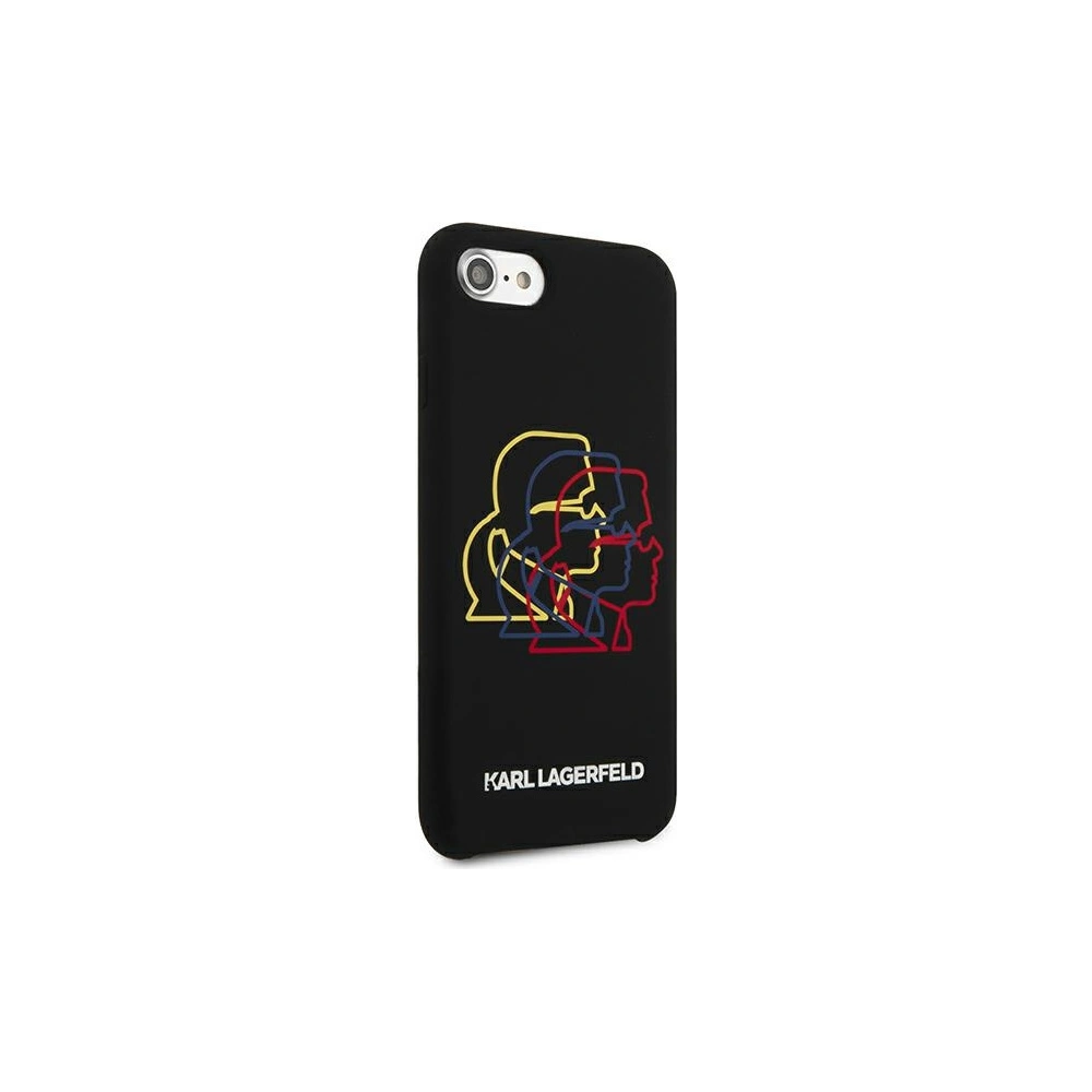 Hurtownia GSM - Case Karl Lagerfeld KLHCI8SLGKBK Apple iPhone SE 2022/SE 2020/8/7 Hardcase schwarz/black Silikon Triple Heads - KLD896BLK - {ean13} - Hurt