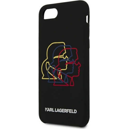 Etui Karl Lagerfeld KLHCI8SLGKBK Apple iPhone SE 2022/SE 2020/8/7 hardcase czarny/black Silicone Triple Heads
