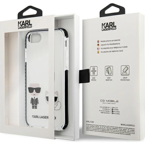 Etui Karl Lagerfeld KLHCI8TPEKCW Apple iPhone SE 2022/SE 2020/8/7 hardcase biały/white Karl&Choupette