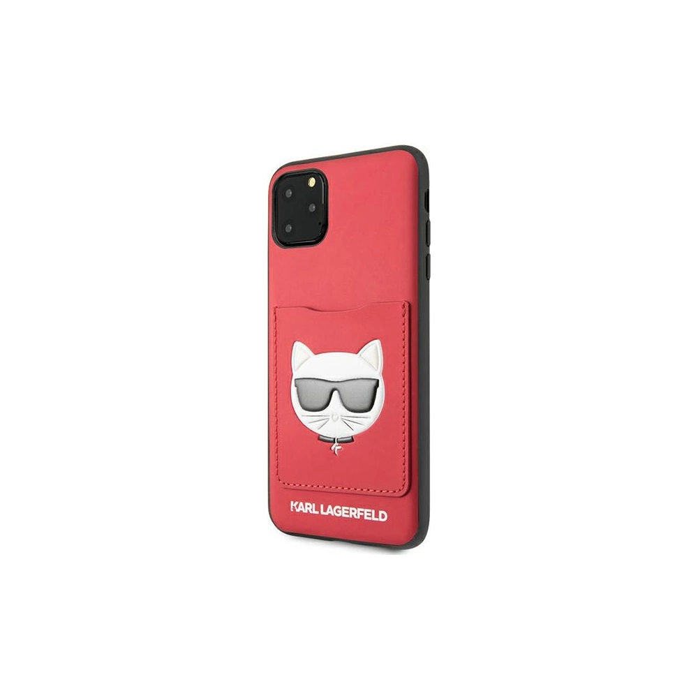 Wholesale Karl Lagerfeld KLHCN65CSKCRE Apple iPhone 11 Pro Max hardcase red Choupette Head Cardslot - KLD898RED - {ean13} - Hurt