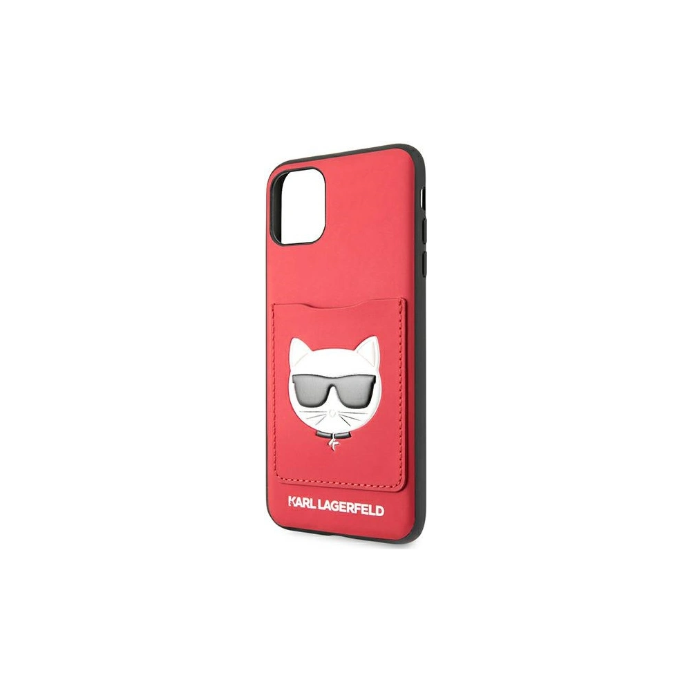Hurtownia GSM - Etui Karl Lagerfeld KLHCN65CSKCRE Apple iPhone 11 Pro Max hardcase czerwony/red Choupette Head Cardslot - KLD898RED - {ean13} - Hurt