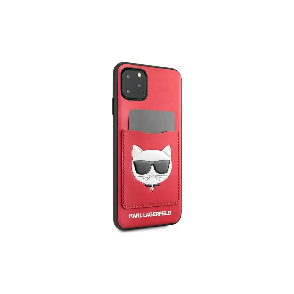 Wholesale Karl Lagerfeld KLHCN65CSKCRE Apple iPhone 11 Pro Max hardcase red Choupette Head Cardslot - KLD898RED - {ean13} - Hurt