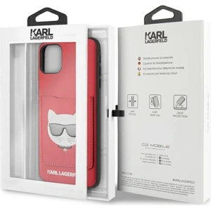 Hurtownia GSM - Case Karl Lagerfeld KLHCN65CSKCRE Apple iPhone 11 Pro Max Hardcase rot/red Choupette Kopf Kartenfach - KLD898RED - {ean13} - Hurt