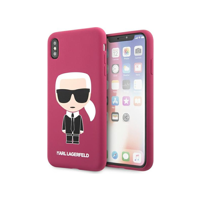 Hurtownia Karl Lagerfeld - 3700740455111 - KLD900FHS - Etui Karl Lagerfeld KLHCPXSLFKFU Apple iPhone XS/X hardcase fuksja/fushia Silicone Ikonik - B2B homescreen