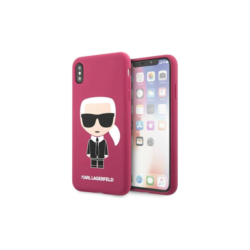 Hurtownia GSM - Etui Karl Lagerfeld KLHCPXSLFKFU Apple iPhone XS/X hardcase fuchsie/fuchsia silikon Ikonik - KLD900FHS - {ean13} - Hurt