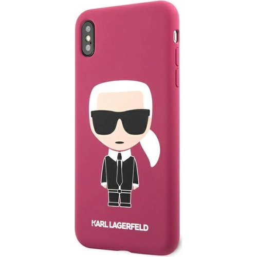 Etui Karl Lagerfeld KLHCPXSLFKFU Apple iPhone XS/X hardcase fuksja/fushia Silicone Ikonik