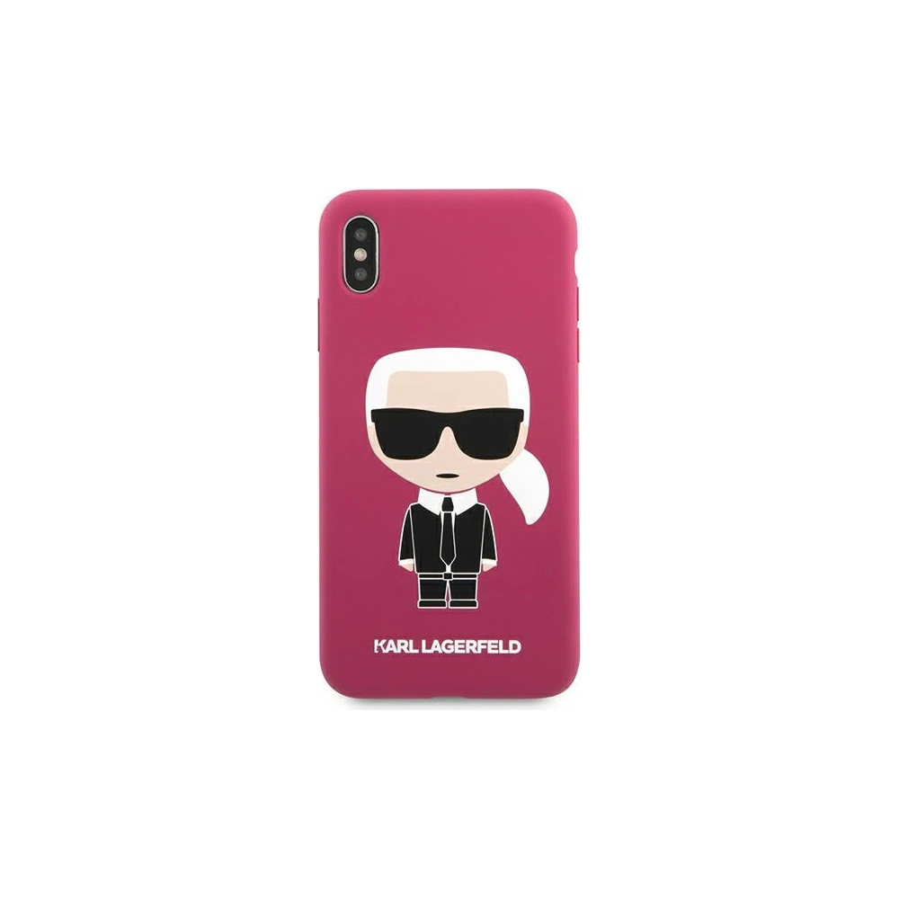 Hurtownia GSM - Etui Karl Lagerfeld KLHCPXSLFKFU Apple iPhone XS/X hardcase fuchsie/fuchsia silikon Ikonik - KLD900FHS - {ean13} - Hurt