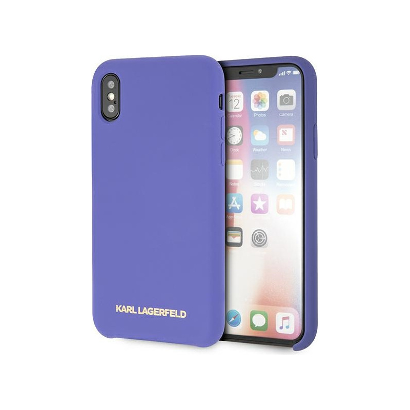 Hurtownia Karl Lagerfeld - 3700740435540 - KLD901PRP - Etui Karl Lagerfeld KLHCPXSLVOG Apple iPhone XS/X hardcase fioletowy/violet Silicone - B2B homescreen
