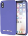 Etui Karl Lagerfeld KLHCPXSLVOG Apple iPhone XS/X hardcase fioletowy/violet Silicone