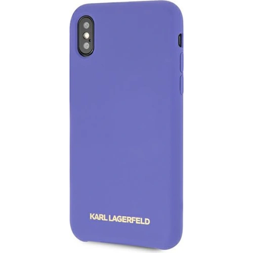 Etui Karl Lagerfeld KLHCPXSLVOG Apple iPhone XS/X hardcase fioletowy/violet Silicone