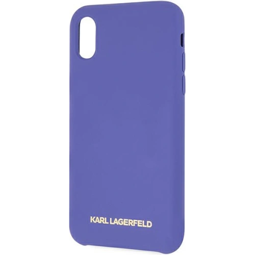 Etui Karl Lagerfeld KLHCPXSLVOG Apple iPhone XS/X hardcase fioletowy/violet Silicone
