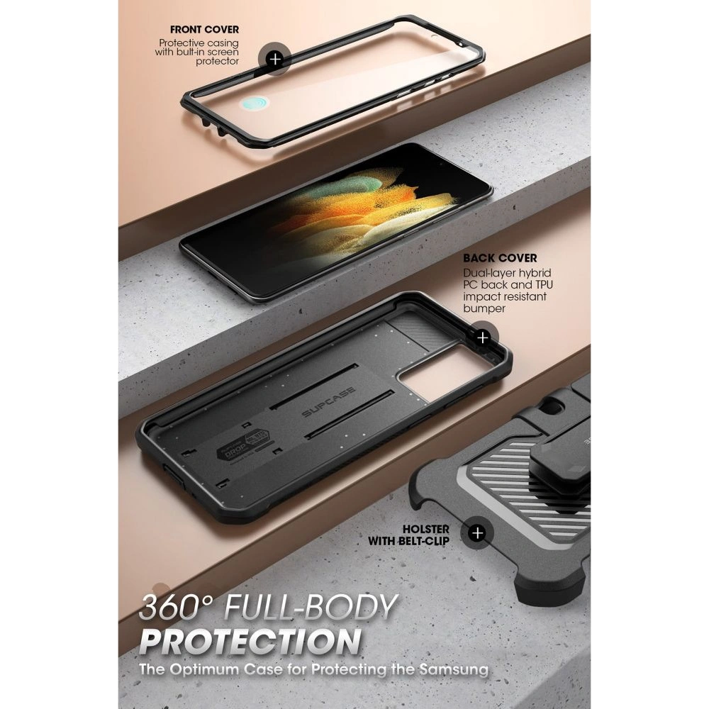 Hurtownia GSM - Etui Supcase Unicorn Beetle Pro Samsung Galaxy S21 FE Černé - SPC261BLK - {ean13} - Hurt