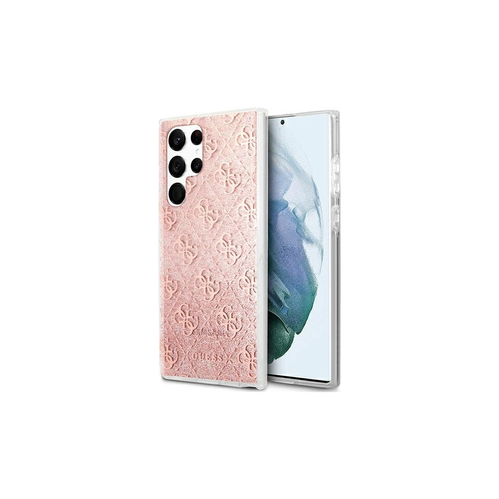 Hurtownia GSM - Etui Guess GUHCS22LPCU4GLPI Samsung Galaxy S22 Ultra růžový/pink hardcase 4G Glitter - GUE1664PNK - {ean13} - Hurt