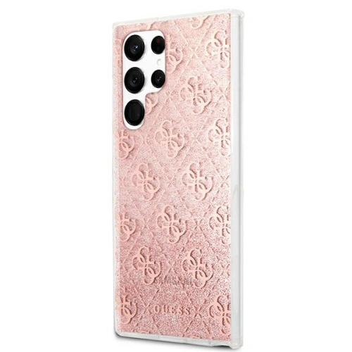 Etui Guess GUHCS22LPCU4GLPI Samsung Galaxy S22 Ultra różowy/pink hardcase 4G Glitter