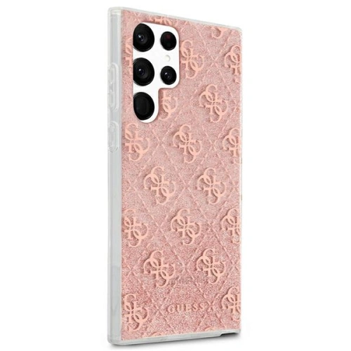 Etui Guess GUHCS22LPCU4GLPI Samsung Galaxy S22 Ultra różowy/pink hardcase 4G Glitter