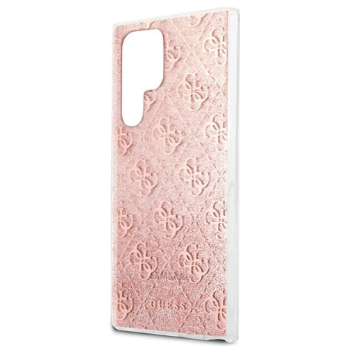 Etui Guess GUHCS22LPCU4GLPI Samsung Galaxy S22 Ultra różowy/pink hardcase 4G Glitter