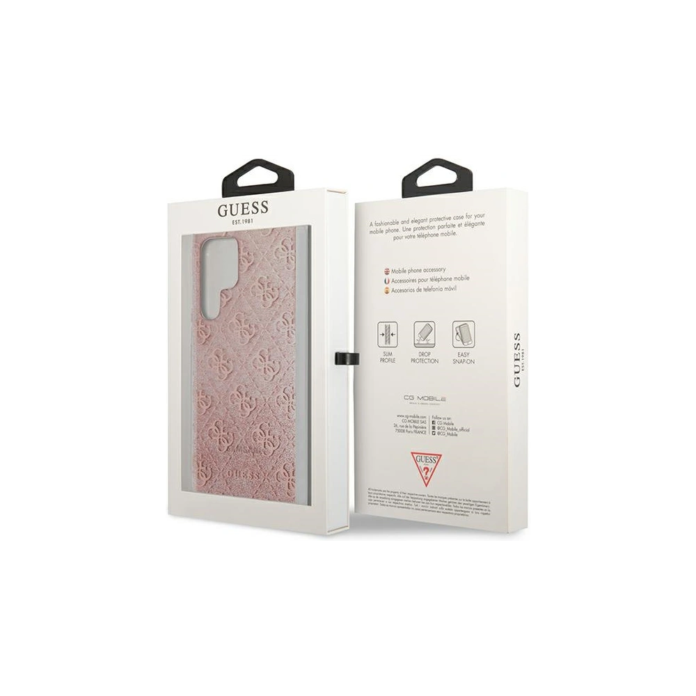 Hurtownia GSM - Etui Guess GUHCS22LPCU4GLPI Samsung Galaxy S22 Ultra růžový/pink hardcase 4G Glitter - GUE1664PNK - {ean13} - Hurt