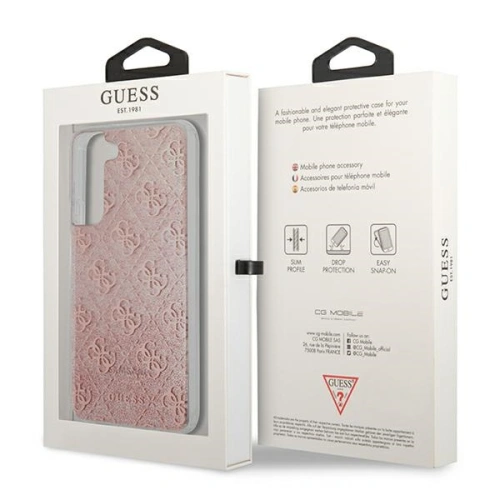 Etui Guess GUHCS22MPCU4GLPI Samsung Galaxy S22+ Plus różowy/pink hardcase 4G Glitter