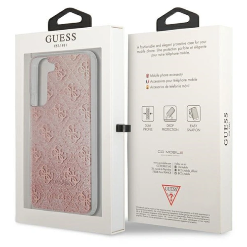 Etui Guess GUHCS22SPCU4GLPI Samsung Galaxy S22 różowy/pink hardcase 4G Glitter