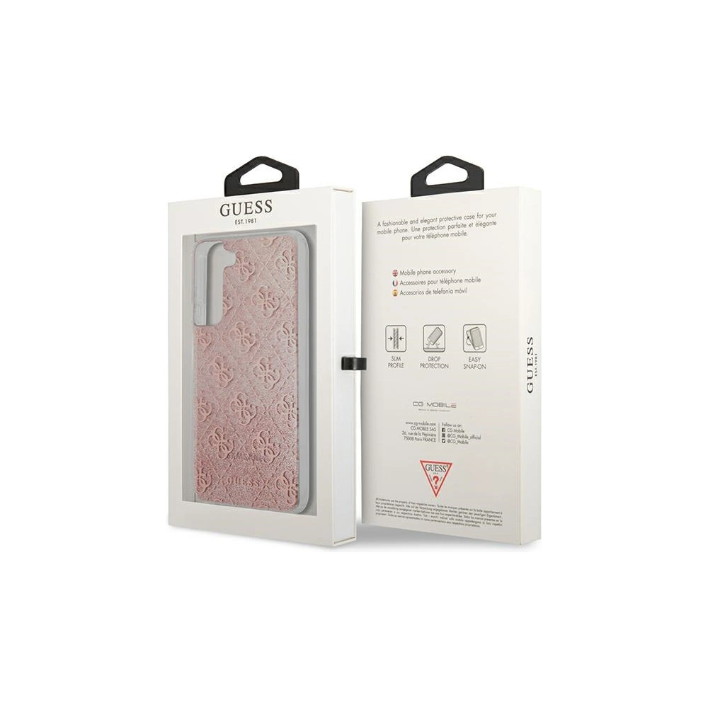 Hurtownia GSM - Etui Guess GUHCS22SPCU4GLPI Samsung Galaxy S22 różowy/pink hardcase 4G Glitter - GUE1666PNK - {ean13} - Hurt