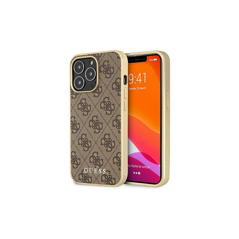 Hurtownia GSM - Etui Guess GUHMP13LG4GB Apple iPhone 13 Pro brązowy/brown hard case 4G Collection MagSafe - GUE1667BR - {ean13} - Hurt