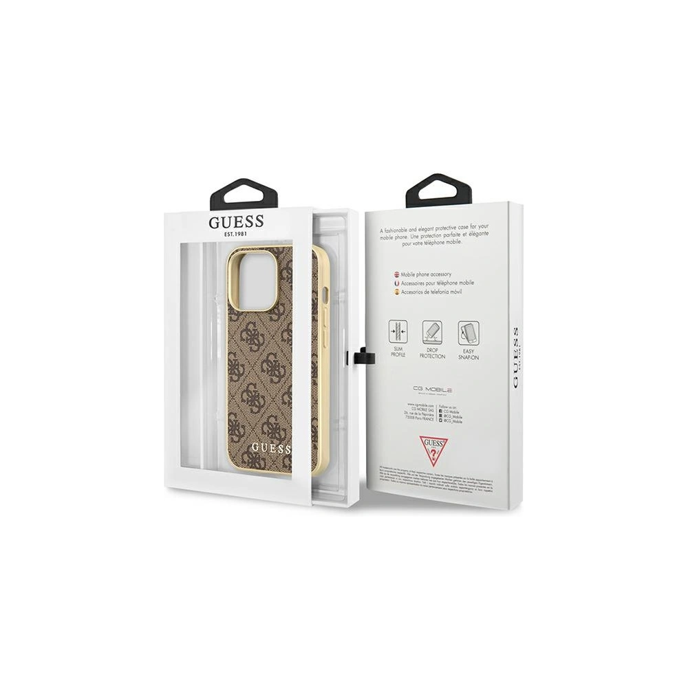 Hurtownia GSM - Etui Guess GUHMP13LG4GB Apple iPhone 13 Pro brązowy/brown hard case 4G Collection MagSafe - GUE1667BR - {ean13} - Hurt