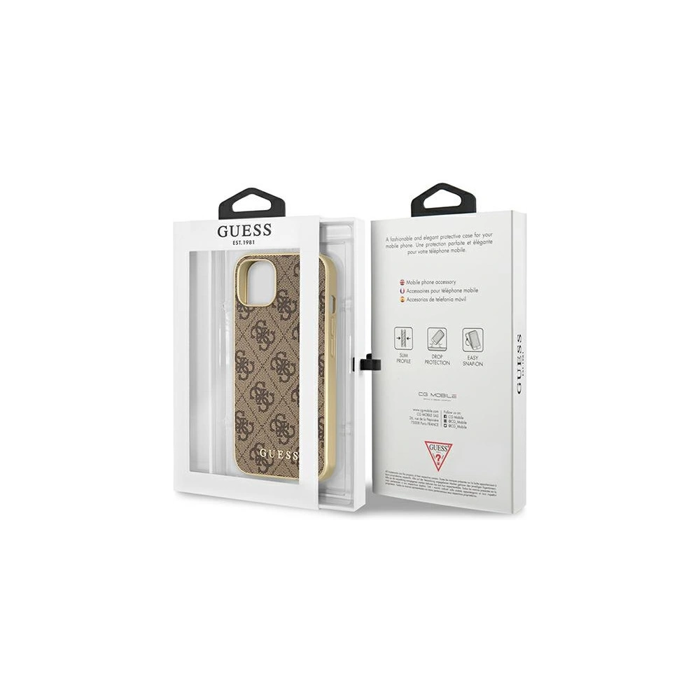 Hurtownia GSM - Etui Guess GUHMP13MG4GB Apple iPhone 13 brązowy/brown hard case 4G Collection MagSafe - GUE1668BR - {ean13} - Hurt